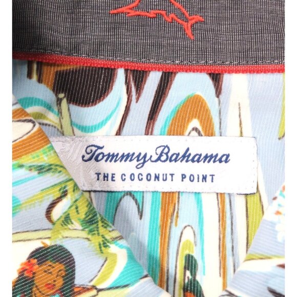 🔥🌴 Tommy Bahama The Coconut Point *HULA GIRL WAVES* Men's Shirt Size M /095 - Picture 4 of 4